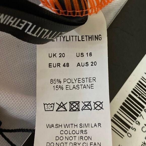 NEW PrettyLittleThing Multicolor Printed Ruched Scoop Neck One Piece Swimsuit 16 - Picture 5 of 5